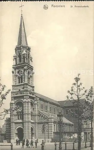 Roeselare West Vlaanderen St Amanduskerk Kirche Kat. 