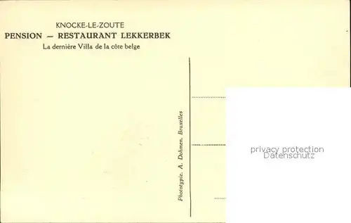 Zoute Knocke Pension Restaurant Lekkerbek