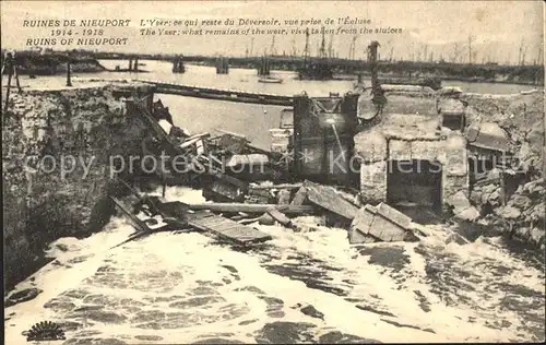 Nieuport Ville Ruines Bords de l Yser Grande Guerre 1. Weltkrieg Kat. 