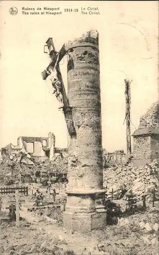 Nieuport Ville Ruines Le Christ Grande Guerre Truemmer 1. Weltkrieg Kat. 