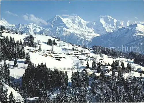 Waldegg Beatenberg mit Schreckhorn Eiger Moench Jungfrau / Beatenberg /Bz. Interlaken