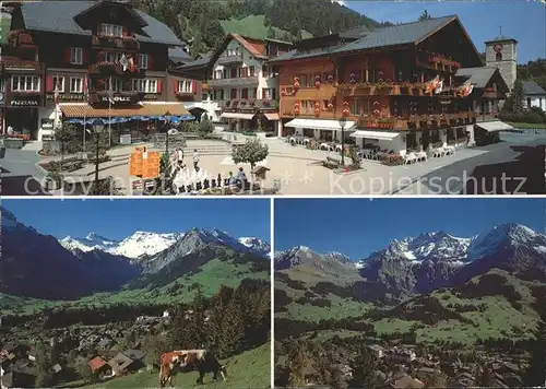 Adelboden Dorfpartie Panorama Kat. Adelboden