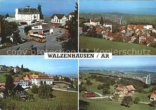 Walzenhausen AR mit Rheineck alten Rhein und Bodensee Kat. Walzenhausen
