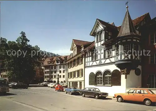 St Gallen SG Altstadtpartie beim Gallusplatz Kat. St Gallen