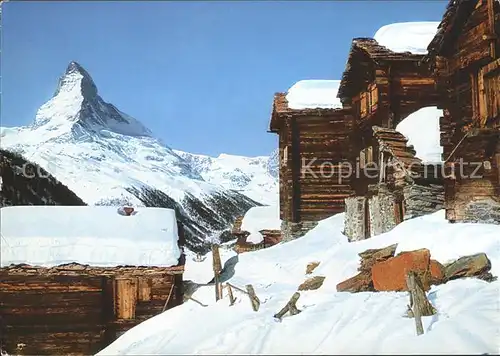 Zermatt VS mit Findeln und Matterhorn Kat. Zermatt