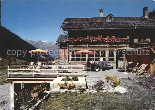 Davos Dischma GR Restaurant Teufi Terrasse / Davos /Bz. Praettigau-Davos