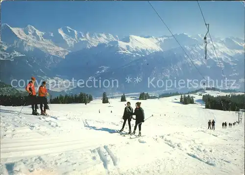 Waldegg Beatenberg Skilift Hohwald mit Alpenpanorama / Beatenberg /Bz. Interlaken