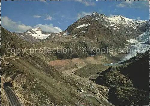 Sustenstrasse mit Hotel Steingletscher Kat. Susten