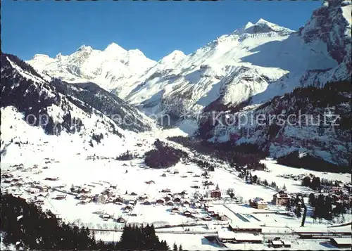 Kandersteg BE mit Bluemlisalpgruppe und Doldenhoerner Kat. Kandersteg