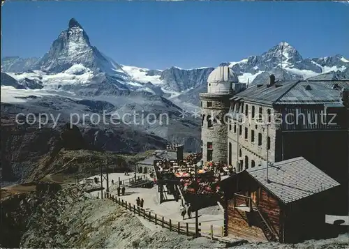 Zermatt VS Kulmhotel und Station Gornergrat Matterhorn Dent Blanche Kat. Zermatt