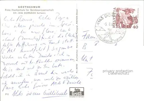 Dornach SO Goetheanum Kat. Dornach