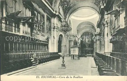 El Escorial Coro de la Basilica Kat. Spanien