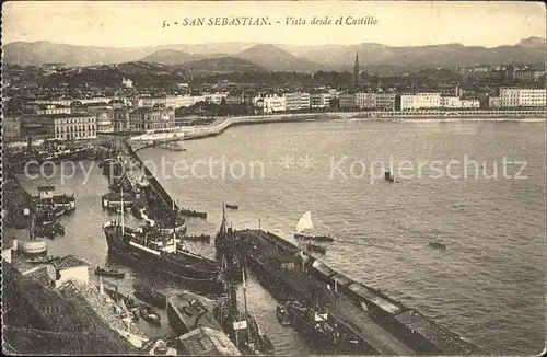 San Sebastian Guipuzcoa Vista desde el Castillo / Donostia-San Sebastian /Guipuzcoa