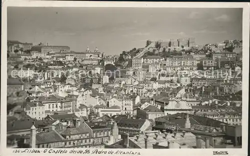 Lisboa Castelo desde San Pedro de Alcantara Kat. Portugal