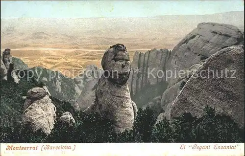 Montserrat Kloster El Gegant Encantal Felsen Kat. Spanien