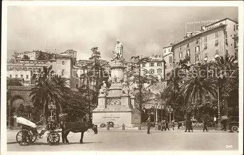 Genua Genova Liguria Denkmal Pferdekutsche Woermann Linie Kat. Genova