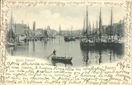 Anvers Antwerpen Bassin Flamand Bateaux Kat. 
