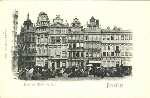 Bruxelles Bruessel Place de l Hotel de Ville Kat. 