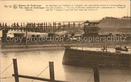 Zeebrugge Ruines Grande Guerre 1. Weltkrieg Kat. 