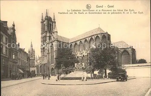 Gand Belgien Cathedrale Saint Bavon Monument des Freres Van Eyck Kat. Gent Flandern