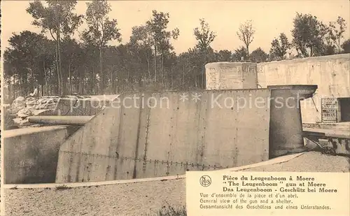 Moere Couckelaere Piece du Leugenboom Sites de Guerre Geschuetz und Unterstand