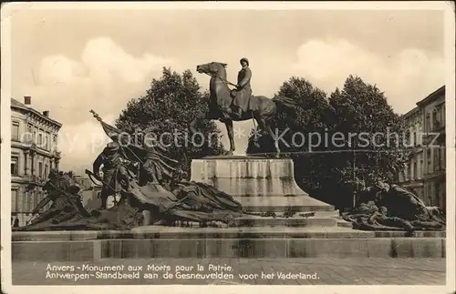 Anvers Antwerpen Monument aux Morts pour la Petrie Kriegerdenkmal Kat. 