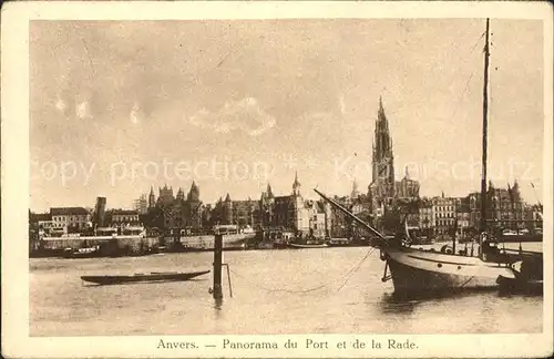 Anvers Antwerpen Port et la Rade Bateau Eglise Kat. 
