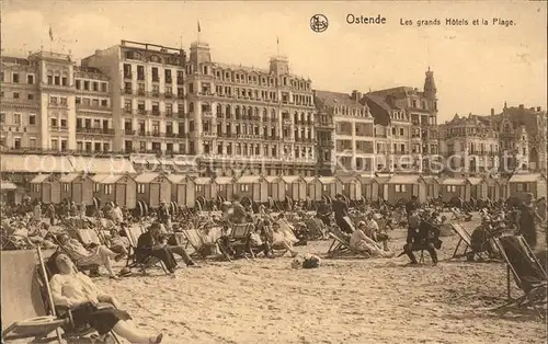 Ostende Flandre Les grands Hotels et la Plage Kat. 