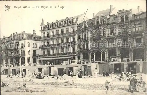 Heyst sur Mer Flandre La Digue et la Plage Kat. 