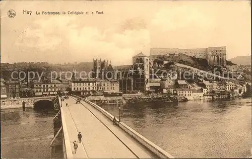 Huy la Meuse Forteresse Collegiale et le Pont Kat. Belgien