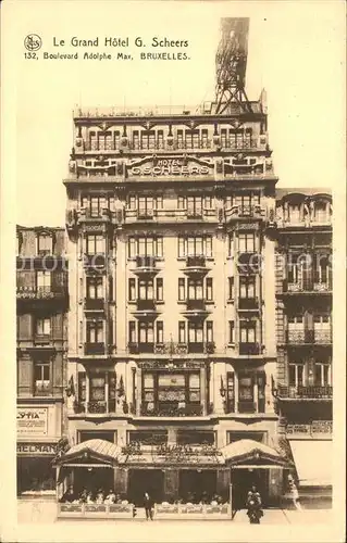 Bruxelles Bruessel Grand Hotel G. Scheers Kat. 