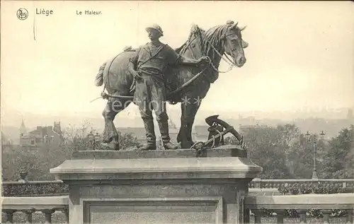 Liege Luettich Le Haleur Monument Kat. Luettich