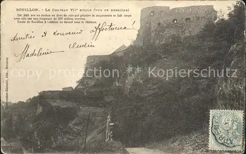 Bouillon Liege Wallonie Chateau VII siecle Stempel auf AK Kat. 