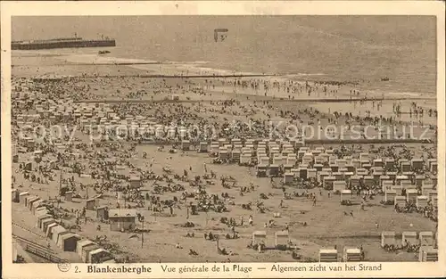 Blankenberghe Vue generale de la plage Kat. 