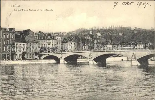 Liege Luettich Pont des Arches et Citadelle Kat. Luettich
