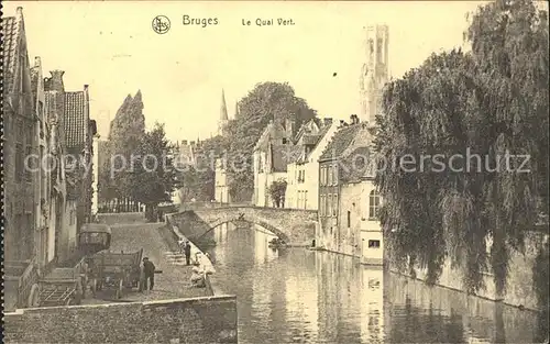 Bruges Flandre Le Quai Vert Pont Kat. 