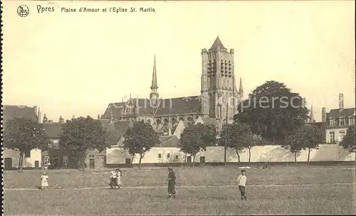 Ypres Ypern West Vlaanderen Plaine d Amour Eglise Saint Martin Kat. 