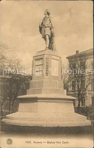 Anvers Antwerpen Statue Van Dyck Monument Kat. 