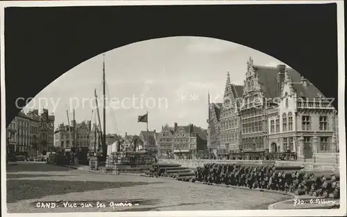 Gand Belgien Vue sur les quais Kat. Gent Flandern