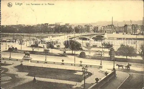 Liege Luettich Les Terrasses et la Meuse Kat. Luettich