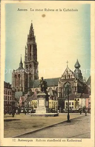 Anvers Antwerpen Statue Rubens Monument Cathedrale Kat. 