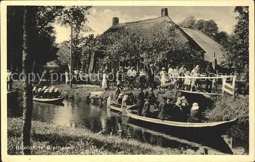Giethoorn Bruiloft Gracht Boot Kat. Niederlande