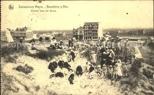 Breedene sur Mer Sanatorium Marin Enfants dans les Dunes Kat. Belgien