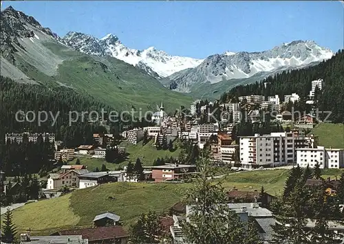 Arosa GR Dorf Panorama Kat. Arosa