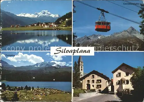 Silvaplana GR Seepanorama Gondelbahn Dorfpartie Kat. Silvaplana