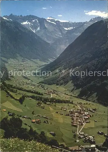 Glarus Kanton Sernftal Panorama Kat. Glarus