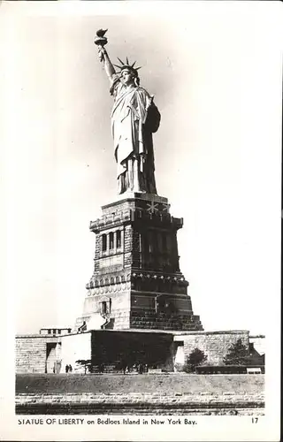 Statue of Liberty Bedloes Island New York Bay  Kat. New York
