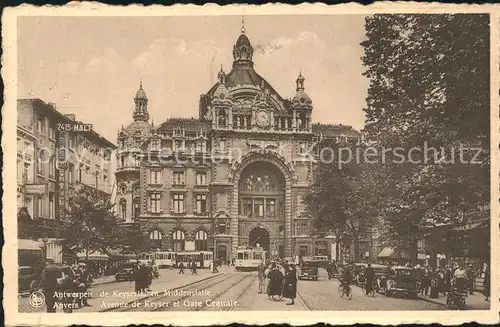 Anvers Antwerpen Avenue de Keyser et Gare Centrale Kat. 