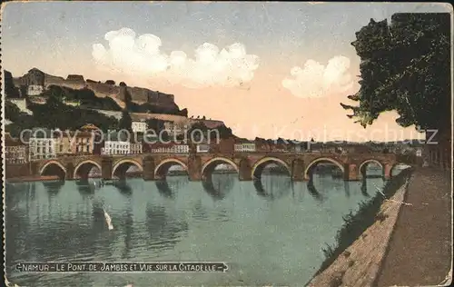 Namur Wallonie Pont de Jambes et vue sur la Citadelle Kat. 