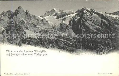 Toedigruppe mit Huetigletscher von der kl Windgaelle / Toedi /Rg. Toedi